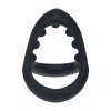 Soft Bead Grip Silicone Cock and Ball Ring - Black